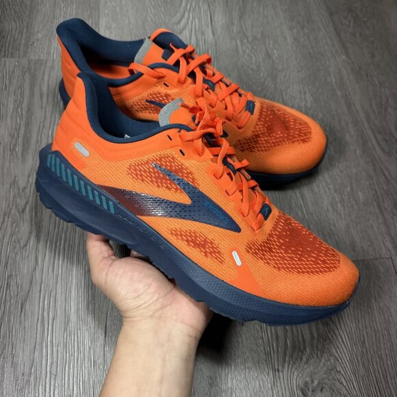 Size 9 - Brooks Launch GTS 9 Orange Blue  Running Shoe Men SAMPLE